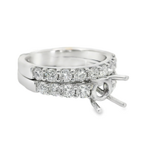 18kt White Gold Natural Full-Cut Diamond Semi-Mount Ring (1.08ct)