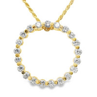 14kt Yellow Gold Lab-Grown Diamond Circle Pendant (.69ct)