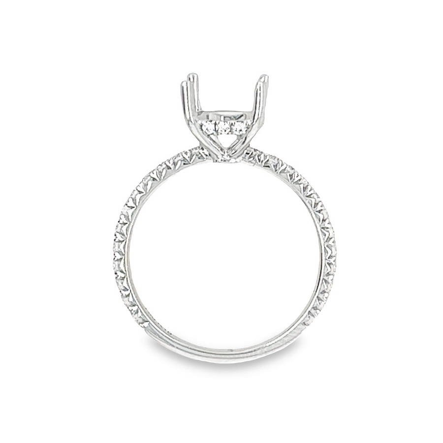 18K White Gold Diamond Semi-Mount Ring (.49ct)