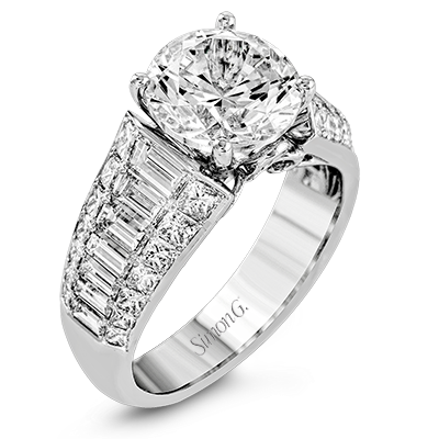 Simon G 18K White Gold Diamond Engagement Ring (4.49ct)