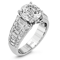 Simon G 18K White Gold Diamond Engagement Ring (4.49ct)