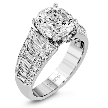 Simon G 18K White Gold Diamond Engagement Ring (4.49ct)