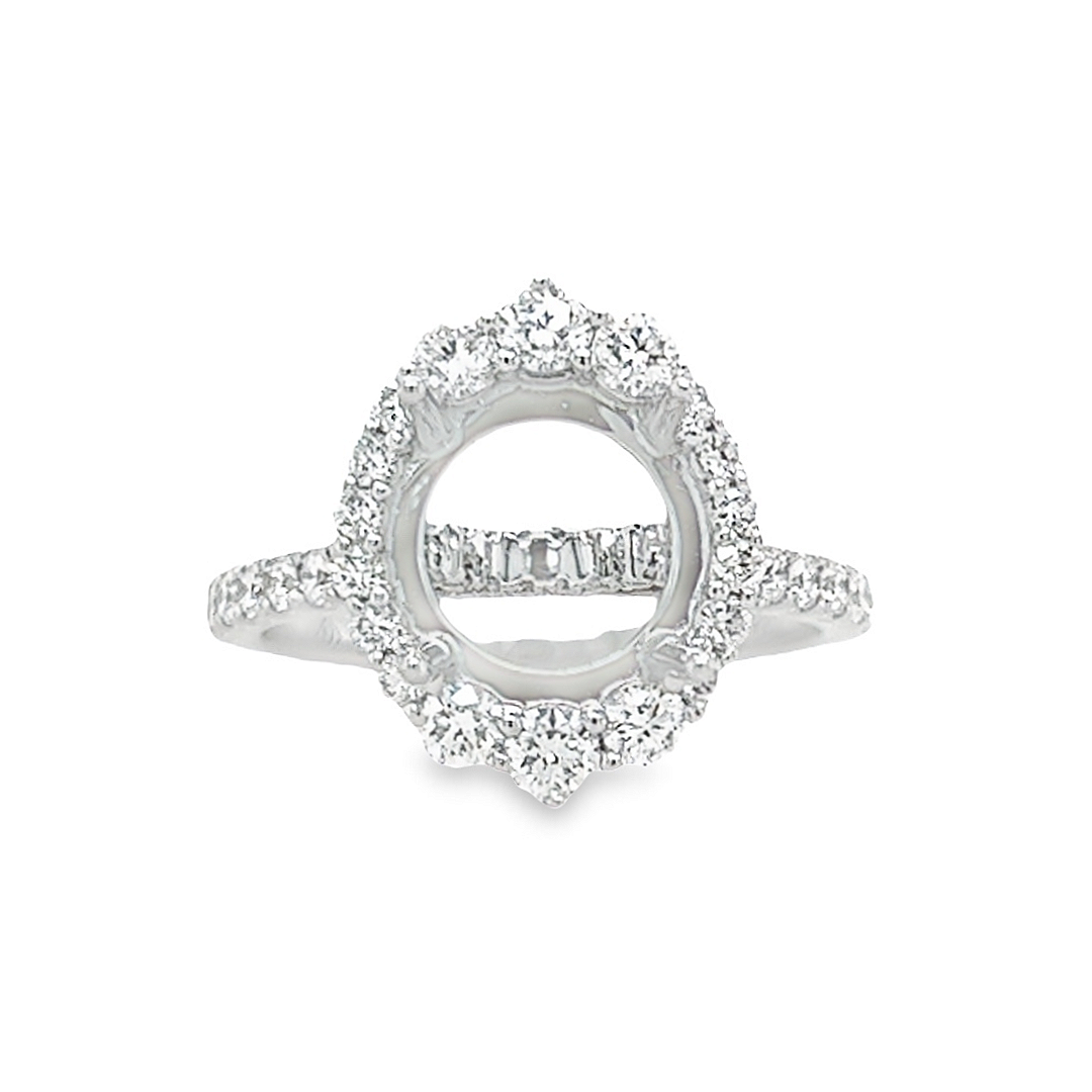 18K White Gold Diamond Semi-Mount Ring (.97ct)