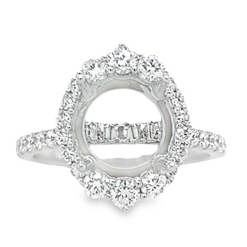 18K White Gold Diamond Semi-Mount Ring (.97ct)