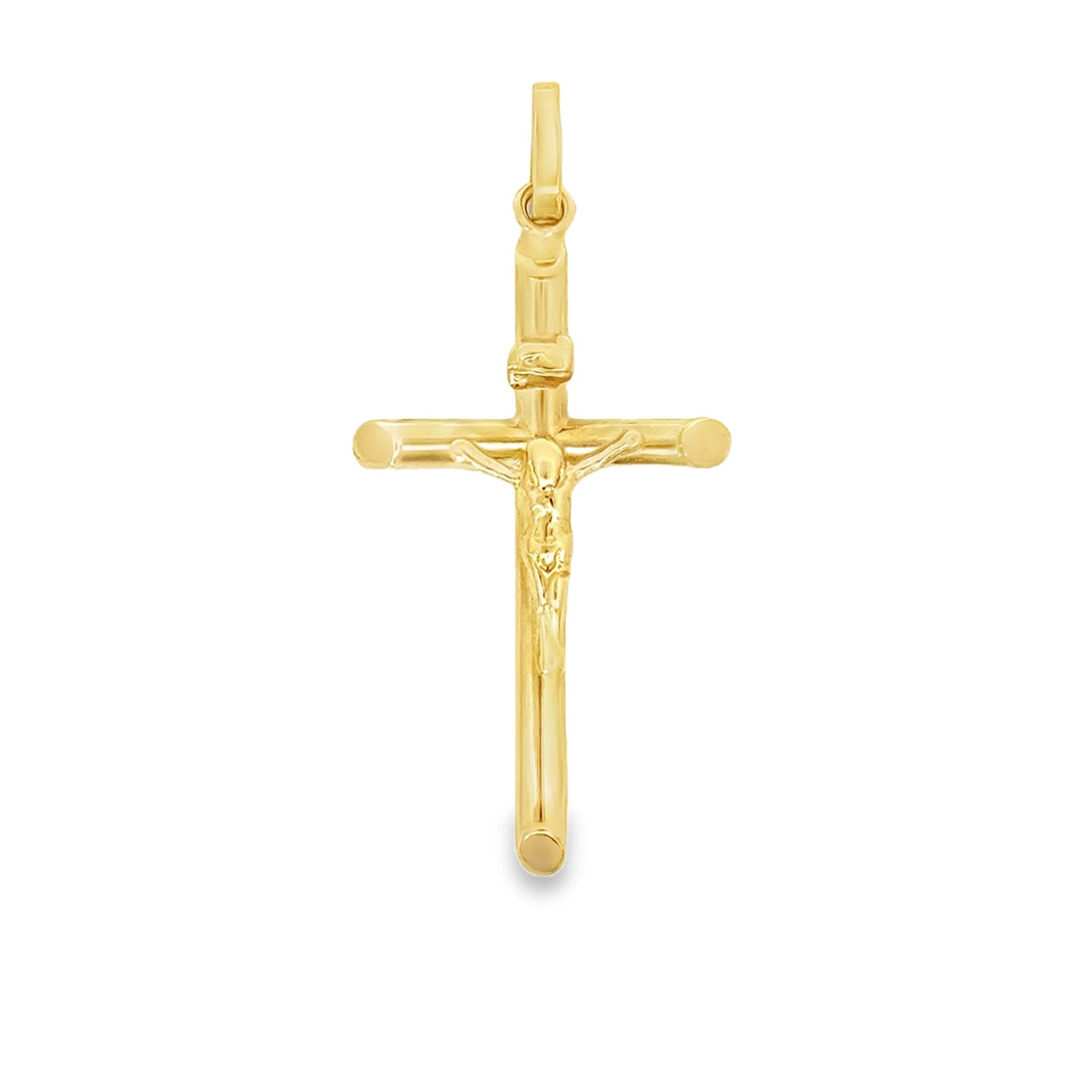 18K Yellow Gold Italian Made Crucifix Pendant (2.58g)