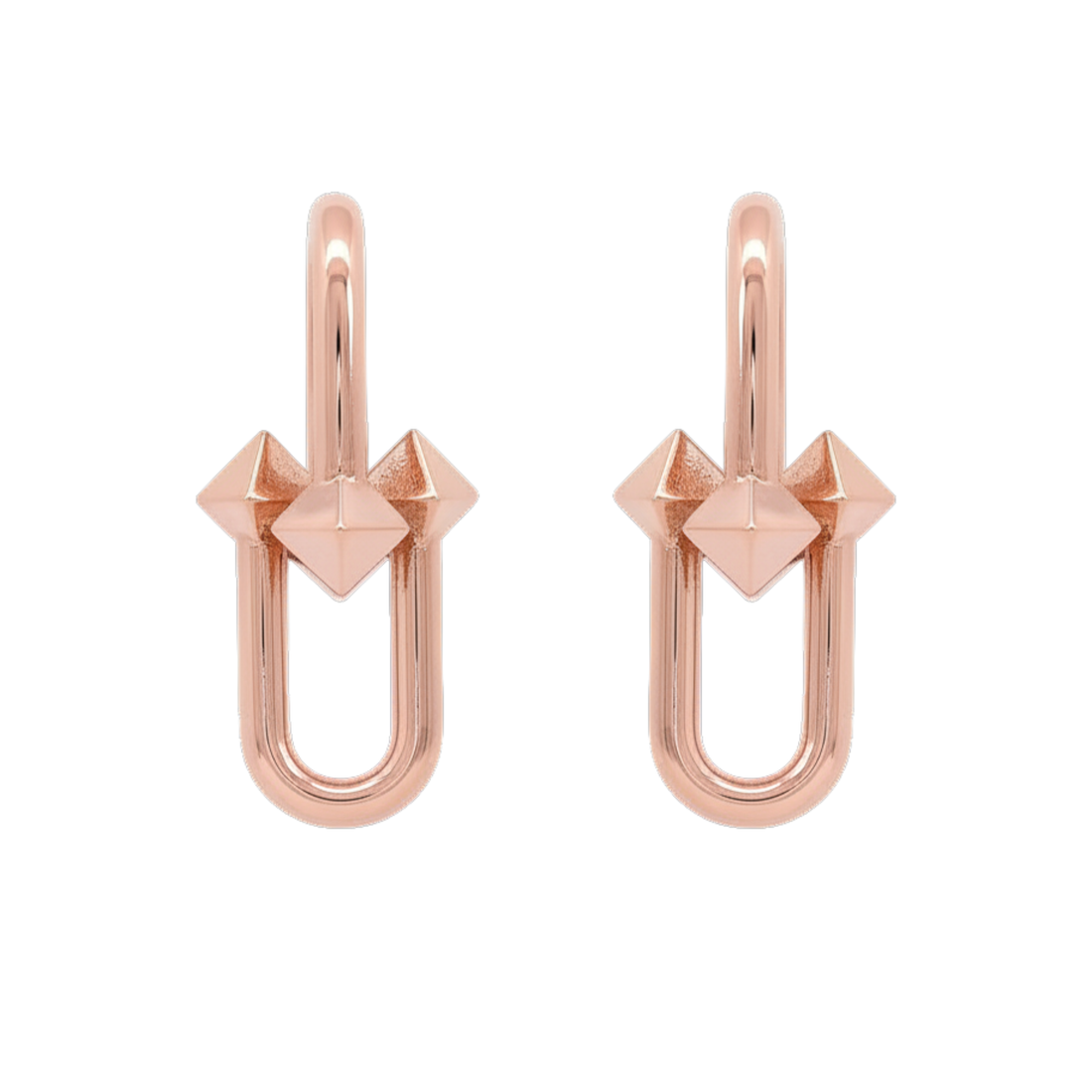 14kt Rose Gold Custom-Made Link Earrings (6.7g)