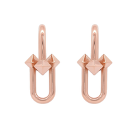 14kt Rose Gold Custom-Made Link Earrings (6.7g)