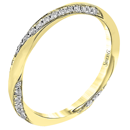 Simon G 18K Yellow Gold Twisted Diamond Wedding Ring (.31ct)