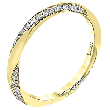 Simon G 18K Yellow Gold Twisted Diamond Wedding Ring (.31ct)