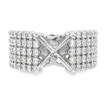 18K White Gold Diamond Semi-Mount Ring (1.46ct)