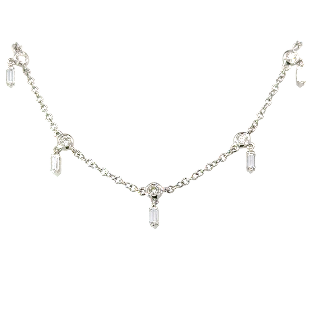 18kt White Gold Natural Diamond Necklace (0.57ct)