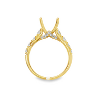 18kt Yellow Gold Natural Round Diamond Semi-Mount Ring (1.21ct)