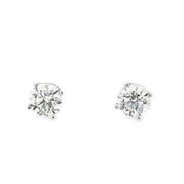 14kt White Gold Lab-Grown Round Diamond Studs (2.01ct)