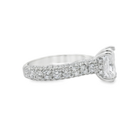 18kt White Gold Pave Natural Diamonds Semi-Mount Ring (0.5ct)