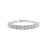 18kt White Gold Natural Round Diamond Wedding Ring (.56ct)