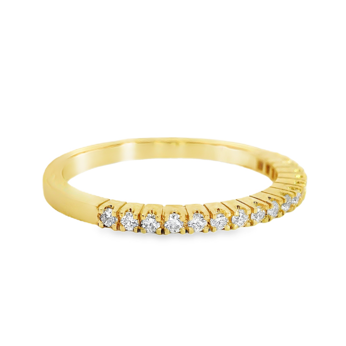 18kt Yellow Gold Natural Full Cut Diamond Wedding Ring (.19ct)