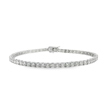 14kt White Gold 7" Lab-Grown Round Diamond Tennis Bracelet (5.68ct)