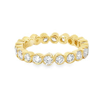 18kt Yellow Gold Diamond Bezel Wedding Ring (1.34ct)