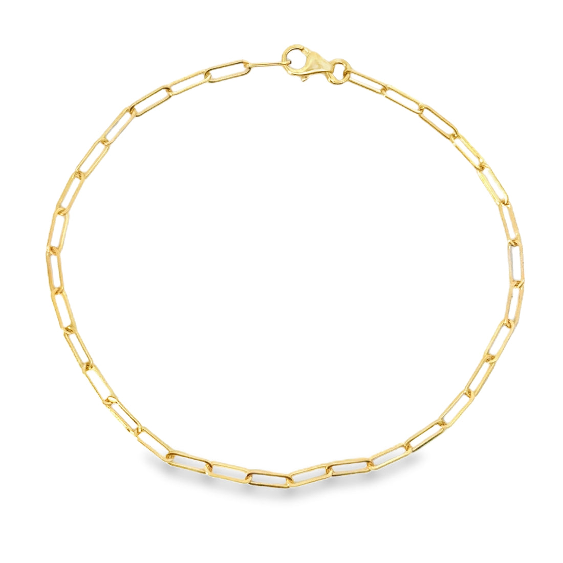 14kt Yellow Gold 7" 2.13mm Paperclip Bracelet (1.39g)