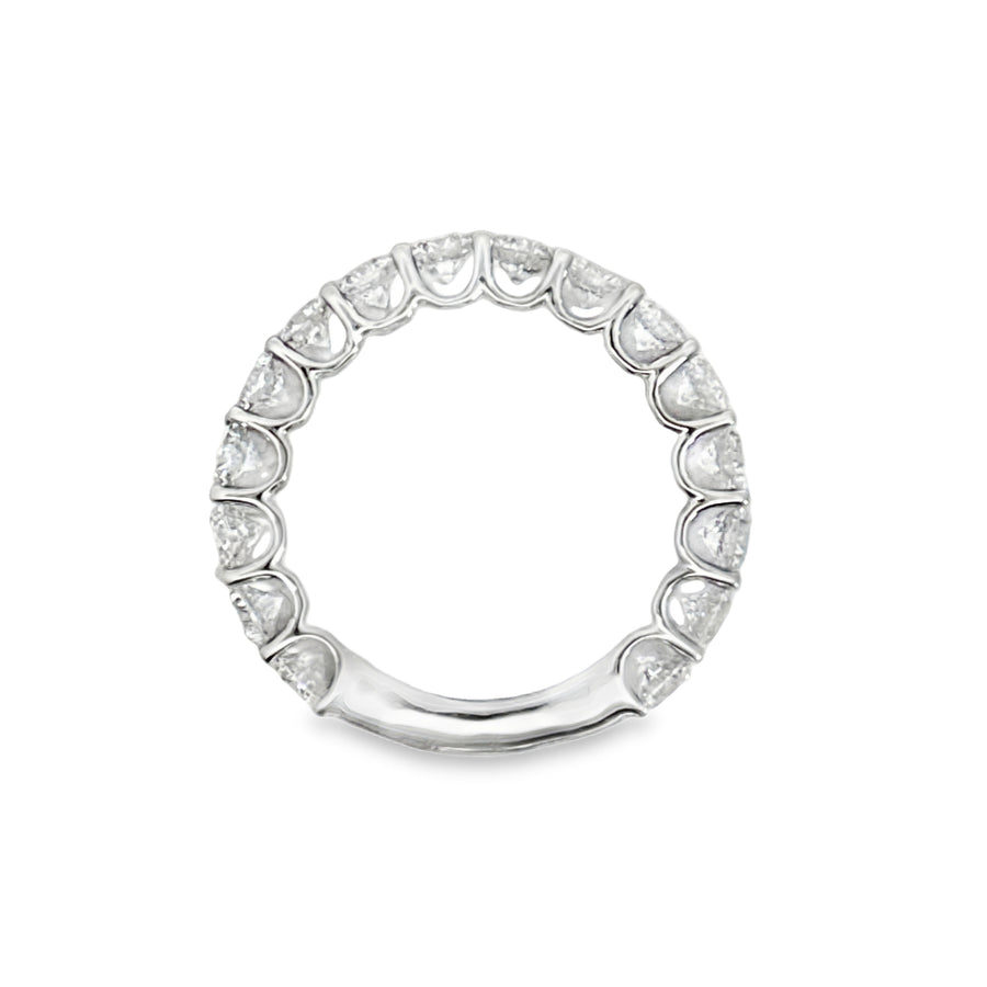 14kt White Gold Lab-Grown Round Diamond Shared Prong Wedding Ring (2.40ct)