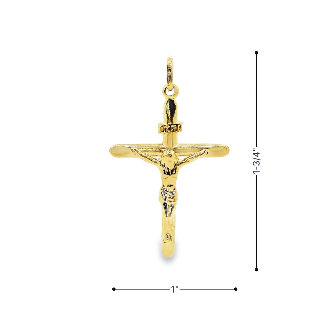 14kt Yellow Gold Italian Made Crucifix Pendant (2.14g)