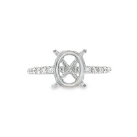 18K White Gold Diamond Semi-Mount Ring (.49ct)