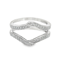 14kt White Gold Lab-Grown Round Diamond Ring Guard (.26ct)