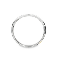18kt White Gold Natural Round Diamonds Curved Wedding Ring (.19ct)