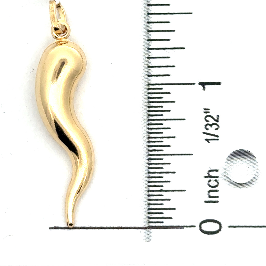 18kt Yellow Gold Horn Pendant