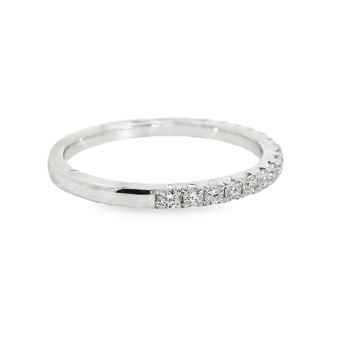 18kt White Gold Natural Round Diamond Wedding Ring (.32ct)