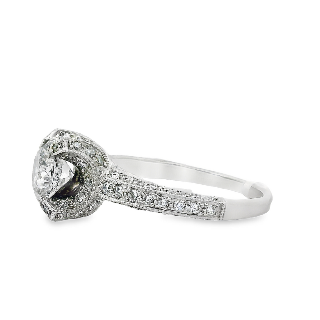 18kt White Gold Natural Round Brilliant Diamond Engagement Ring (1.97ct)