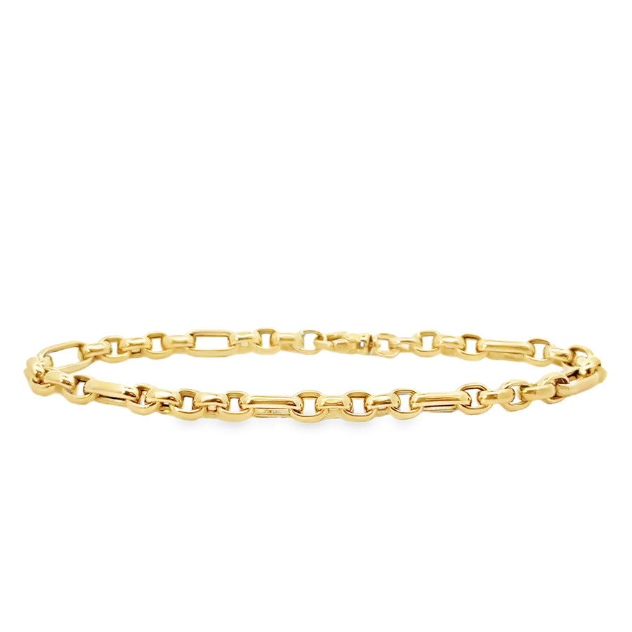 14kt Yellow Gold 8.5" 5.23mm Fancy Link Bracelet (7.06g)