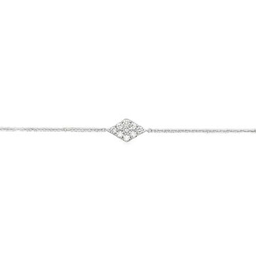 18kt White Gold Natural Diamond Cluster Bracelet (0.25ct)