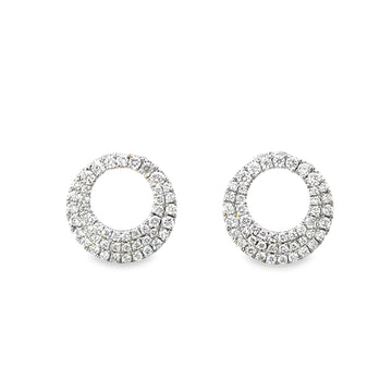 18kt White Gold Diamond Earrings (.59ct)