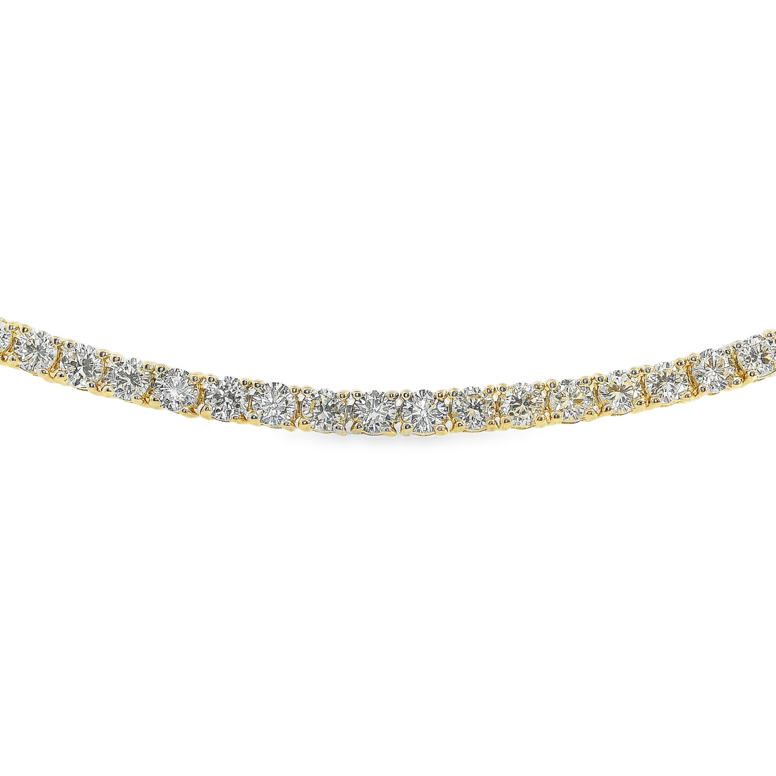 14kt Yellow Gold 7" Lab-Grown Round Diamond Tennis Bracelet (4.00ct)