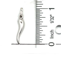 18kt White Gold Italian Made Horn Pendant (.96g)