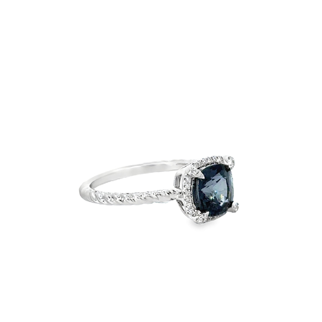 18K White Gold Natural Sapphire and Diamond Ring (1.71ct)