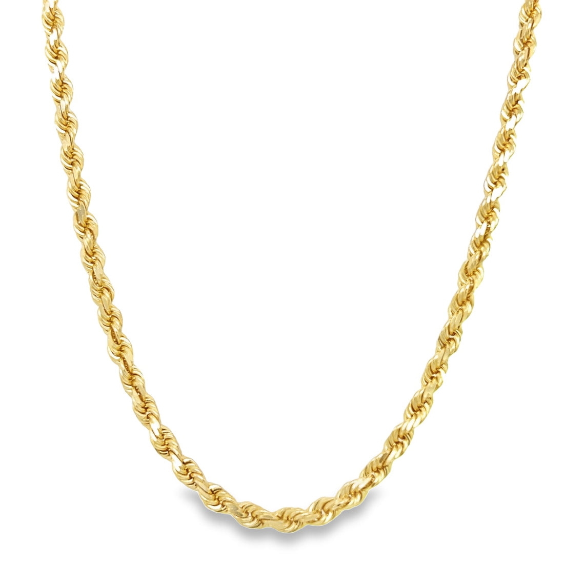 14K Yellow Gold 20" Diamond Cut 4mm Rope Chain (25.8g)