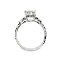 18kt White Gold Lab-Grown Oval and Natural Marquise and Full Cut Diamond Engagement Ring (3.01ct)