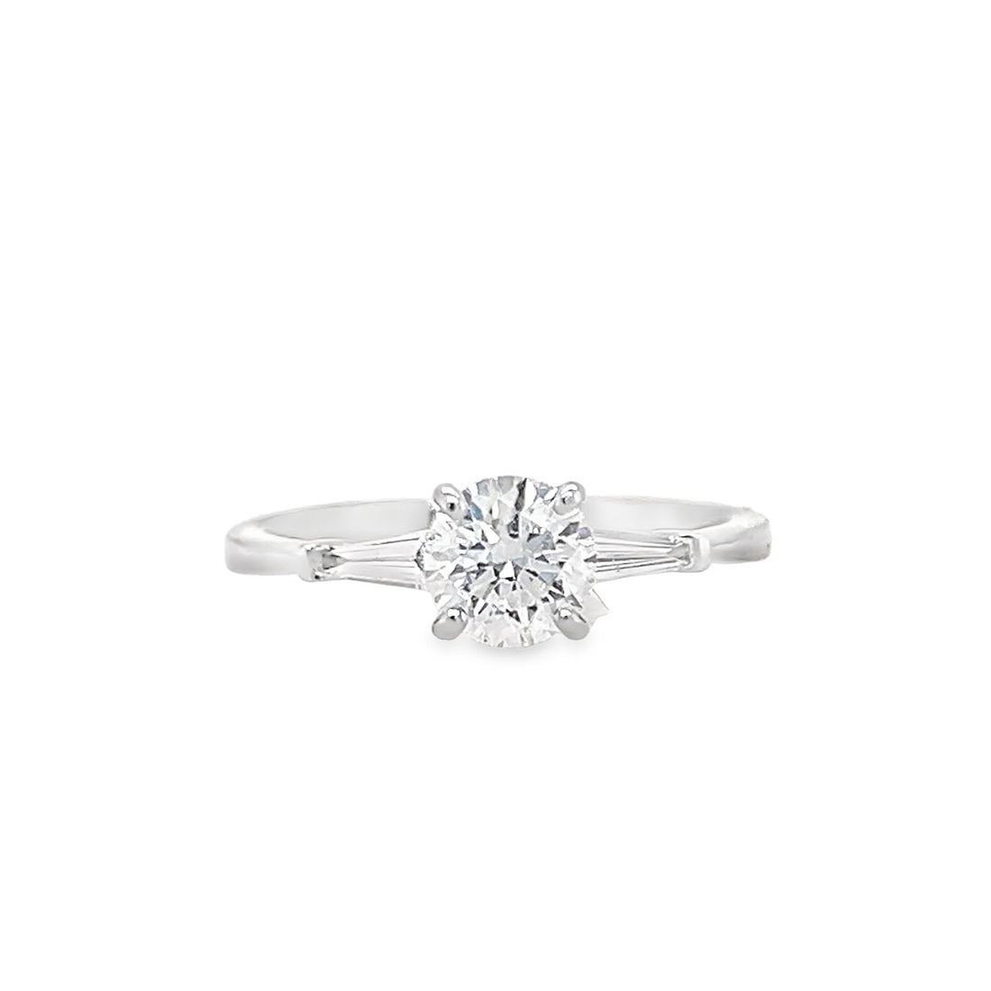 18K White Gold Lab Grown Round Diamond Ring (.74ct)