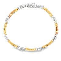 18kt White and Rose Gold Natural Diamond Bracelet (5.97ctw)