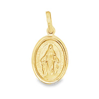 14kt Yellow Gold Italian Made Miraculous Mary Pendant (0.9g)