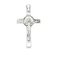 18kt White Gold Italian Made Crucifix Pendant (3.04g)