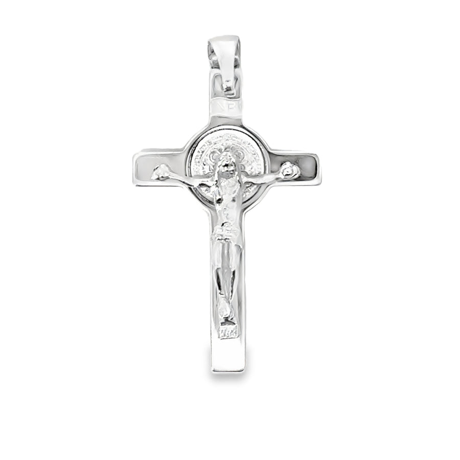 18K White Gold Crucifix Pendant (3.04g)