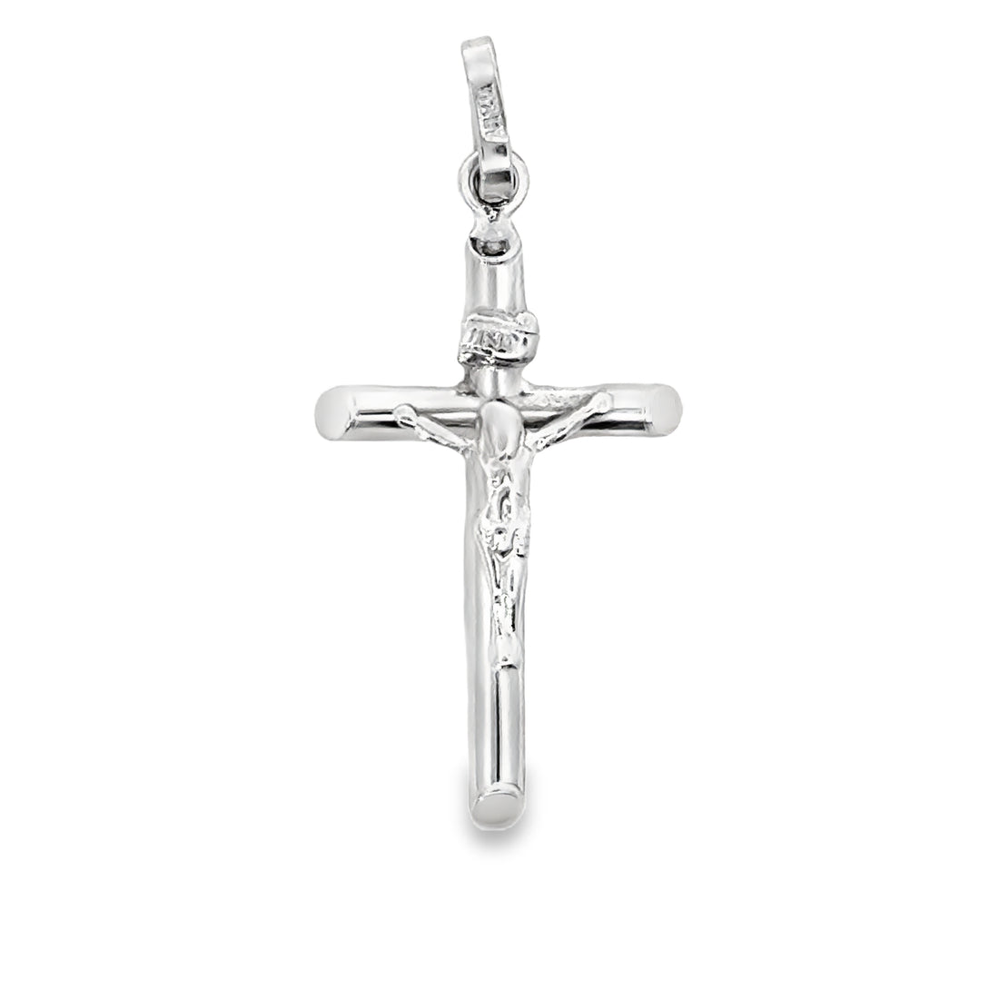 14K White Gold Crucifix Pendant (1.9g)