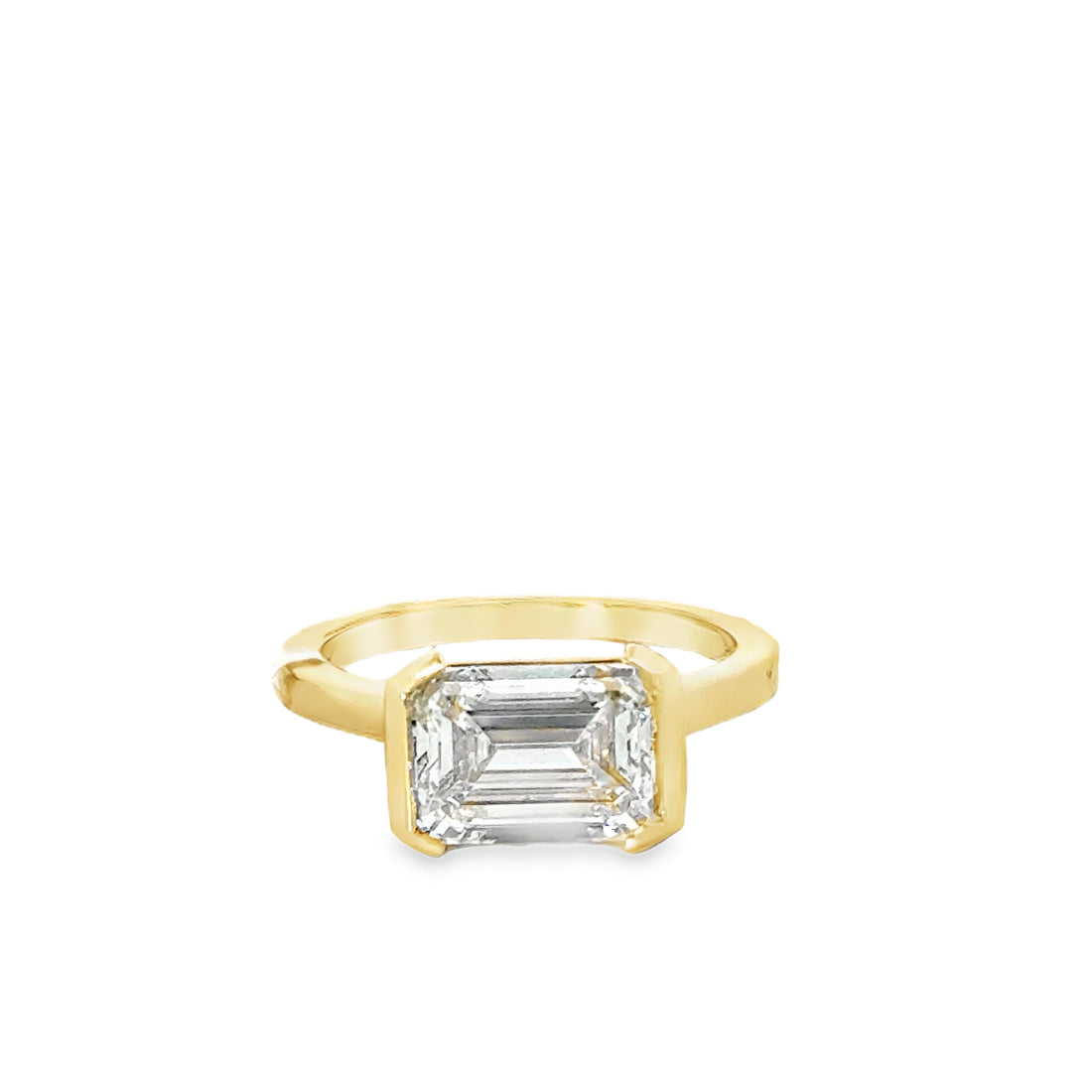 14kt Yellow Gold Lab-Grown Emerald Diamond Engagement Ring (3.13ct)