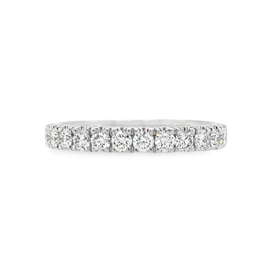 18kt White Gold Diamond Prong Set Wedding Ring (0.55ct)
