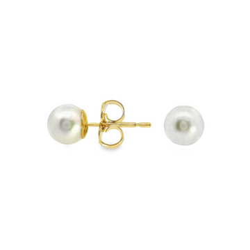 14kt Yellow Gold Japanese Akoya Cultured Pearl Earrings