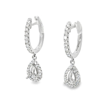 18kt White Gold Sapphires And Diamonds Earrings