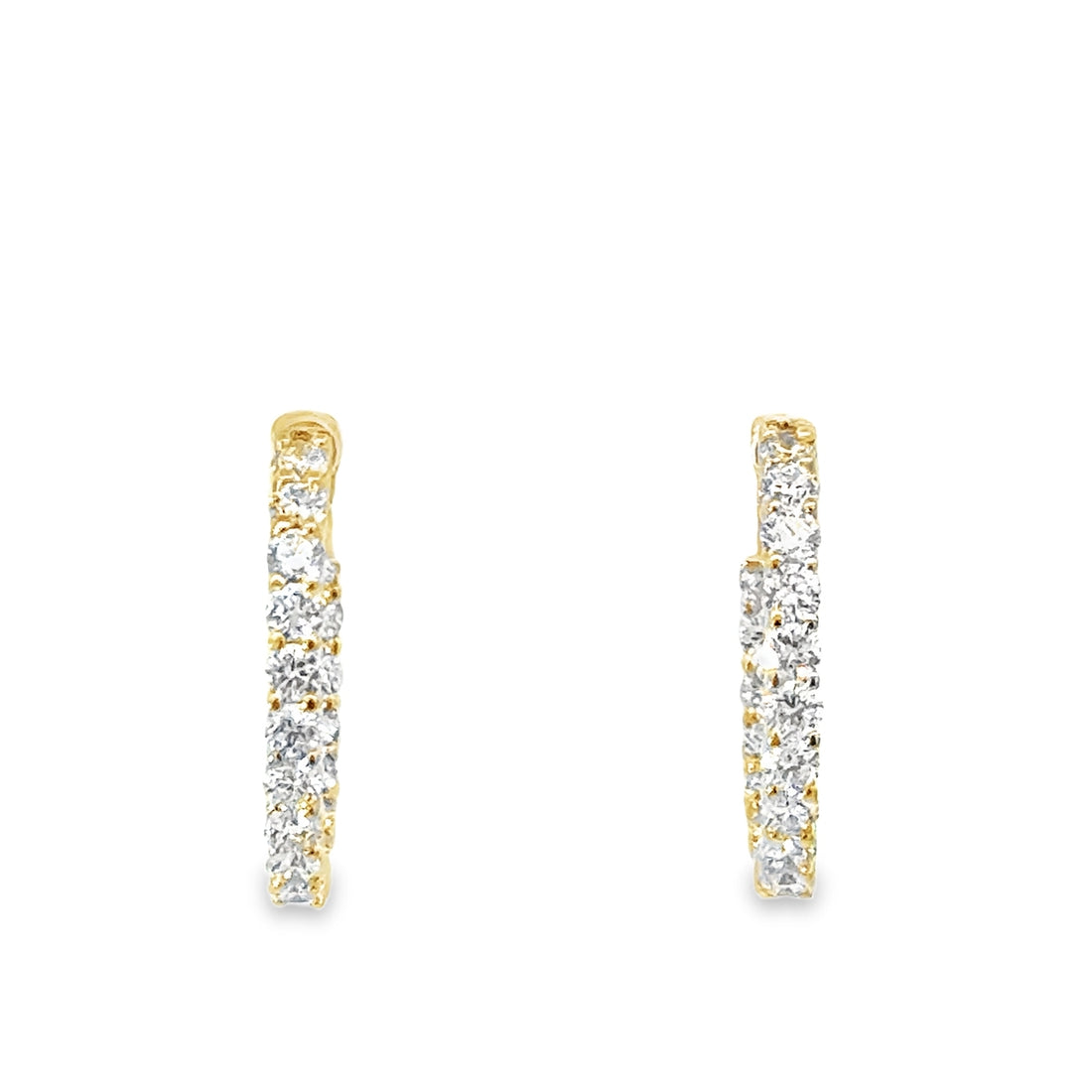 14kt Yellow Gold Lab-Grown Diamonds Medium Hoop Earrings (1.02ct)